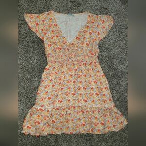 Arizona Jean Company| Floral Cap Sleeve Fitted Waist Sundress with Pockets
